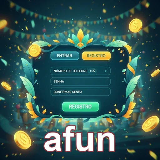 Interface do aplicativo cassino afun em um smartphone